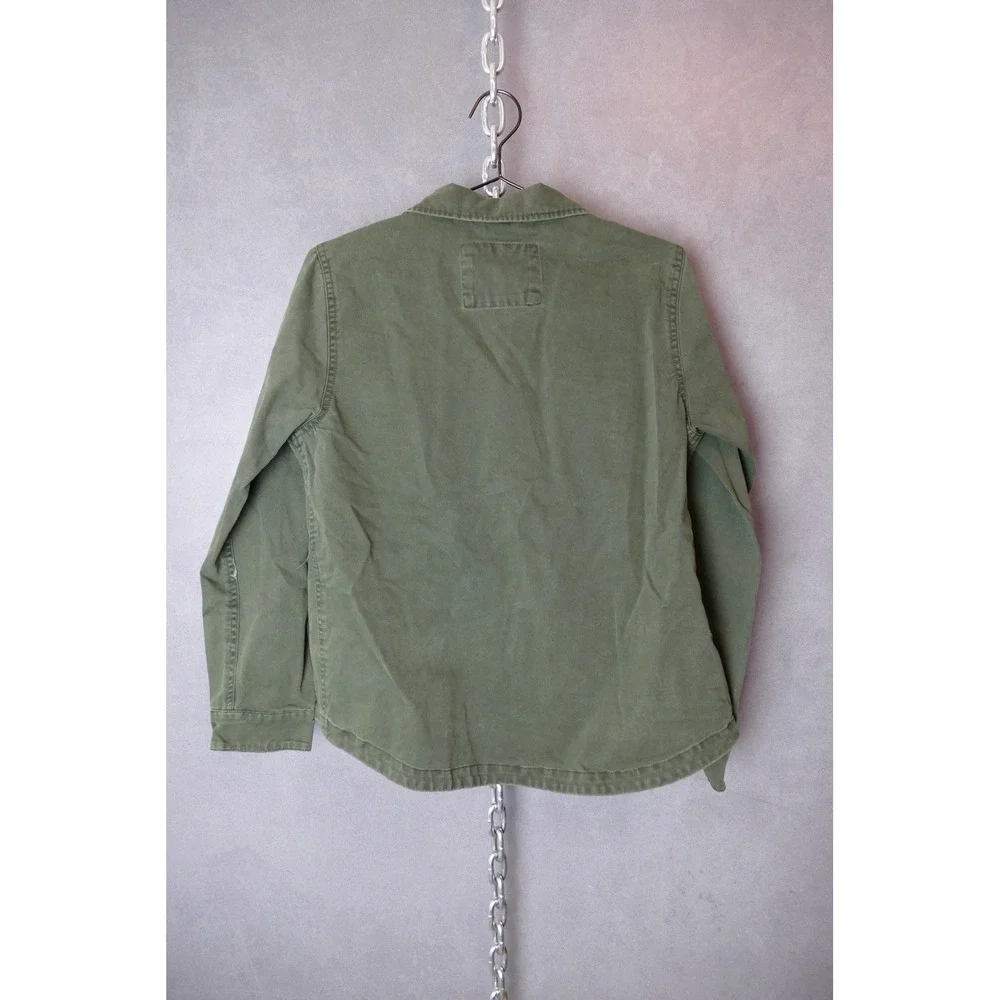 Levi's Military Style Olive Green Shirt Jacket Patches Star Eagle Womens Medium‎ - Picture 2 of 11